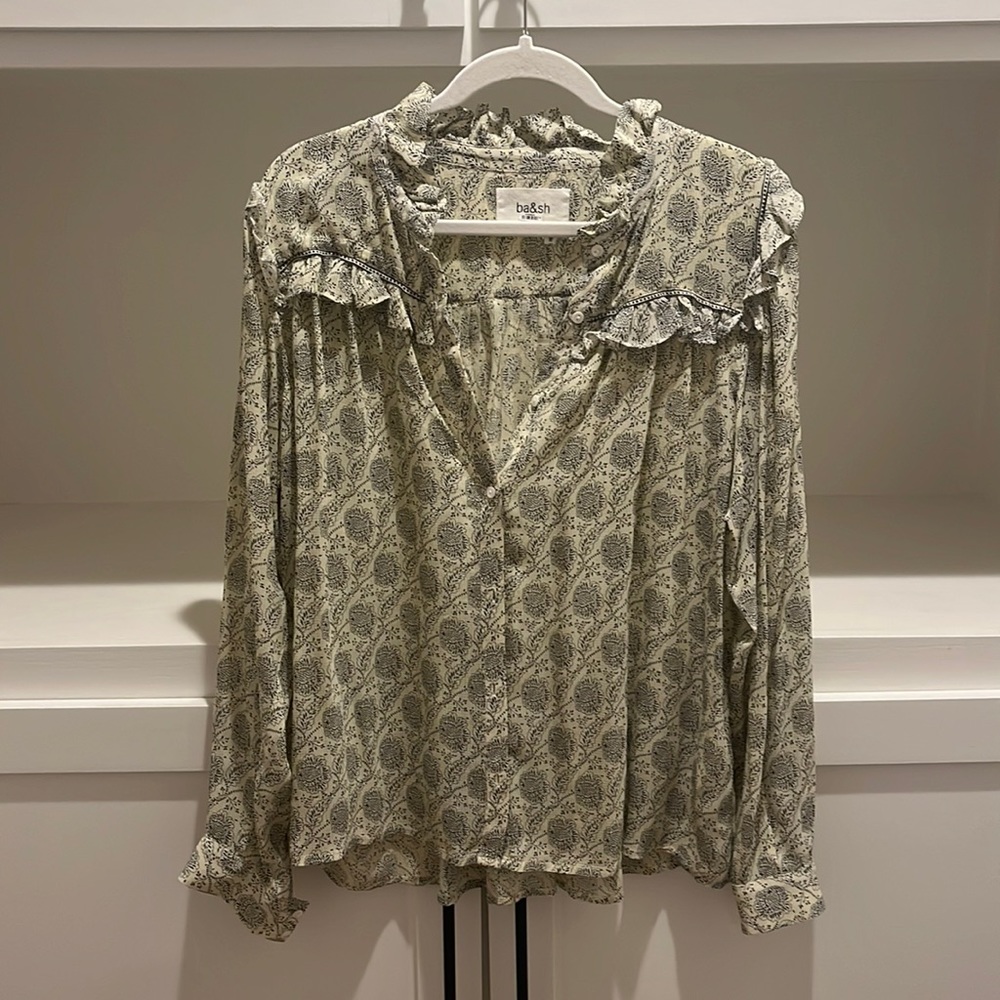 Ba&Sh Patterned Button-Down Blouse - image 1